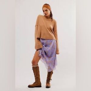 Free people garden party skirt in violet ash